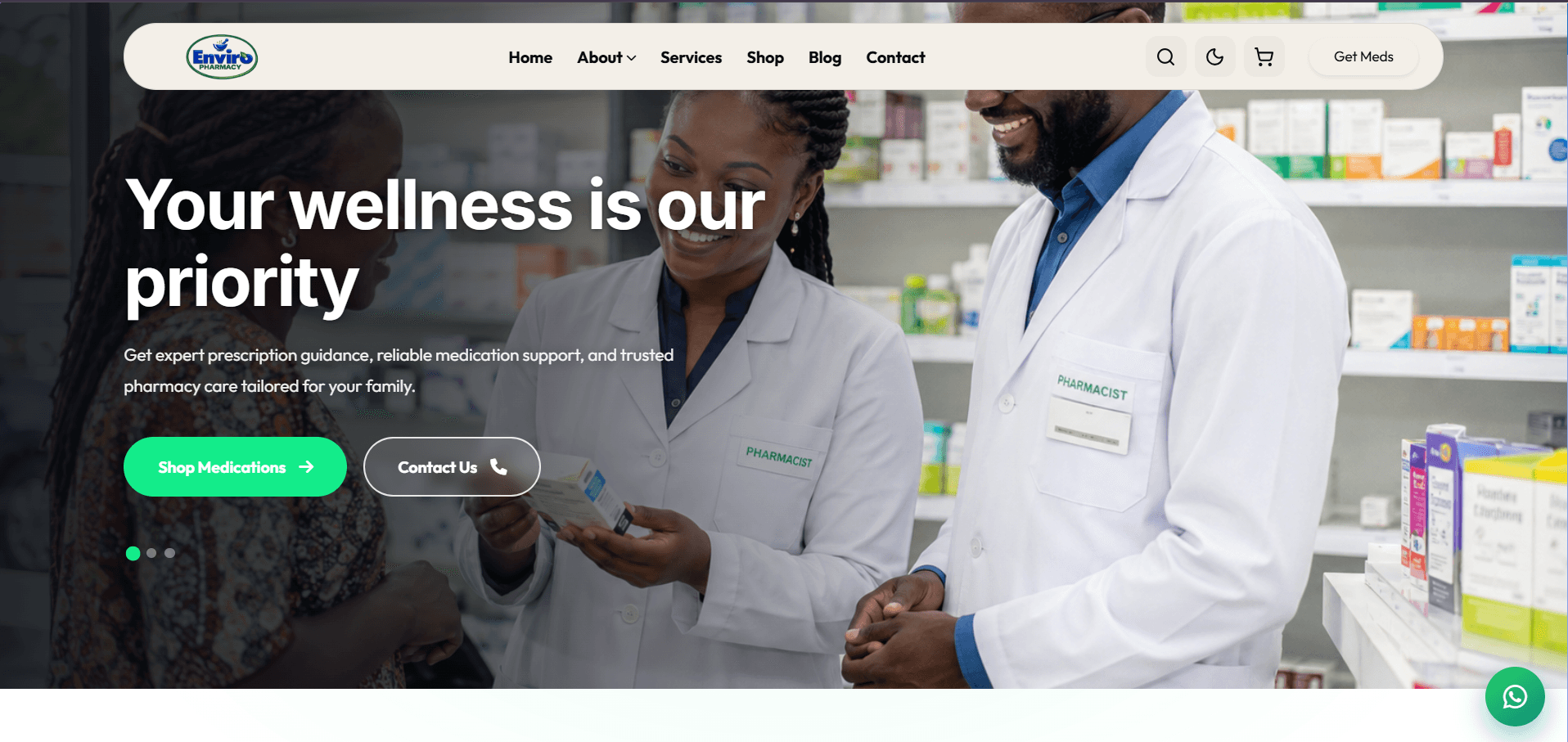 Enviropharm Online Pharmacy & Inventory Platform screen 1
